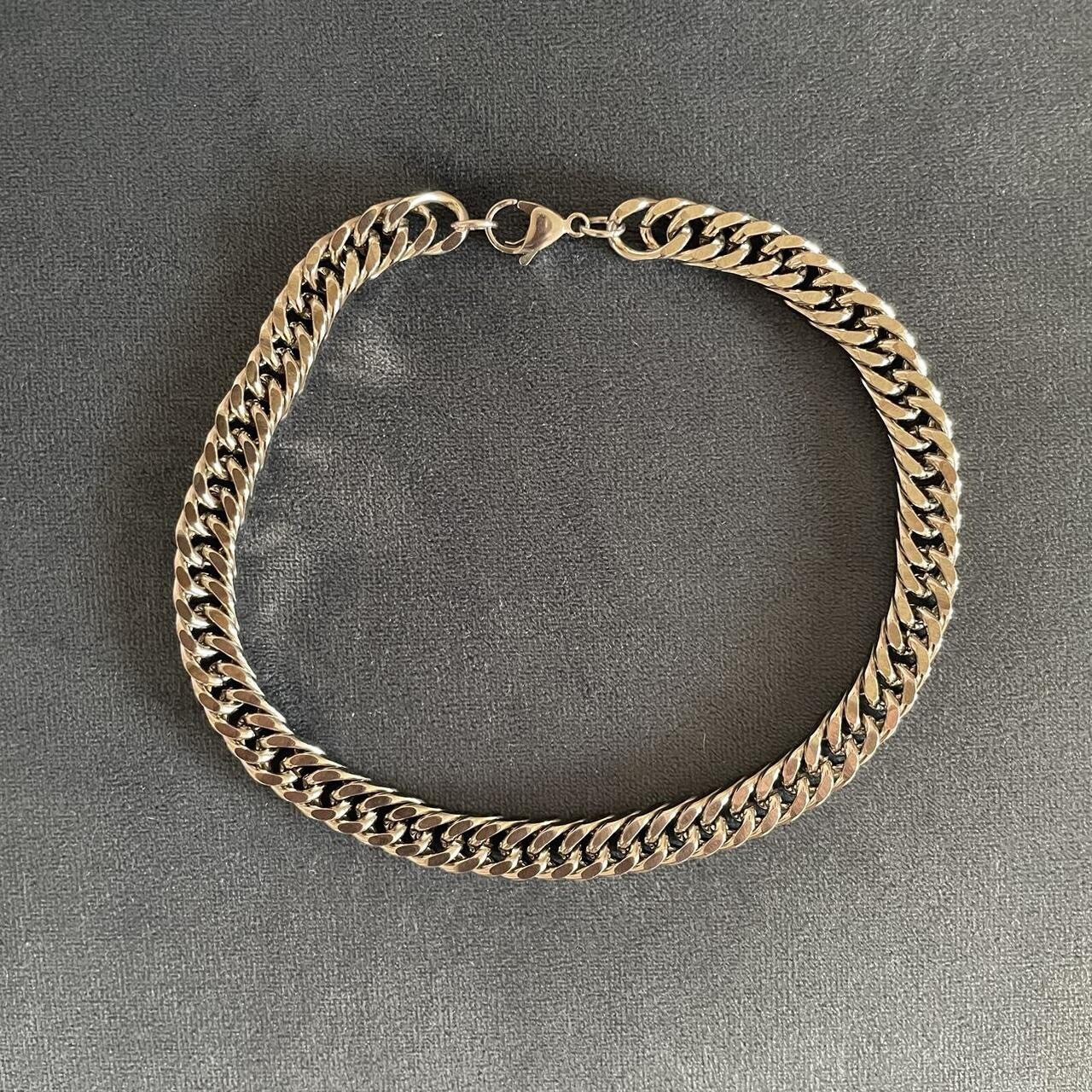 DALMATA Brand New Silver Mini Link Chain Choker Necklace