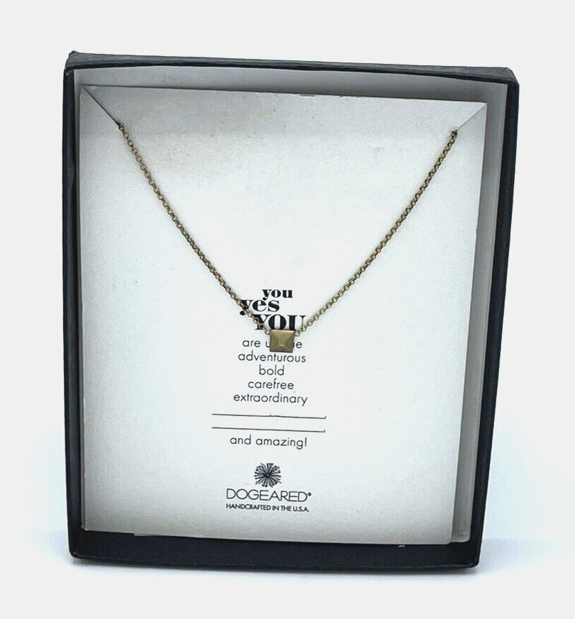 Dogeared Women’s ”YOU YES YOU” Gold Dipped Necklaces Pendant 18” 70
