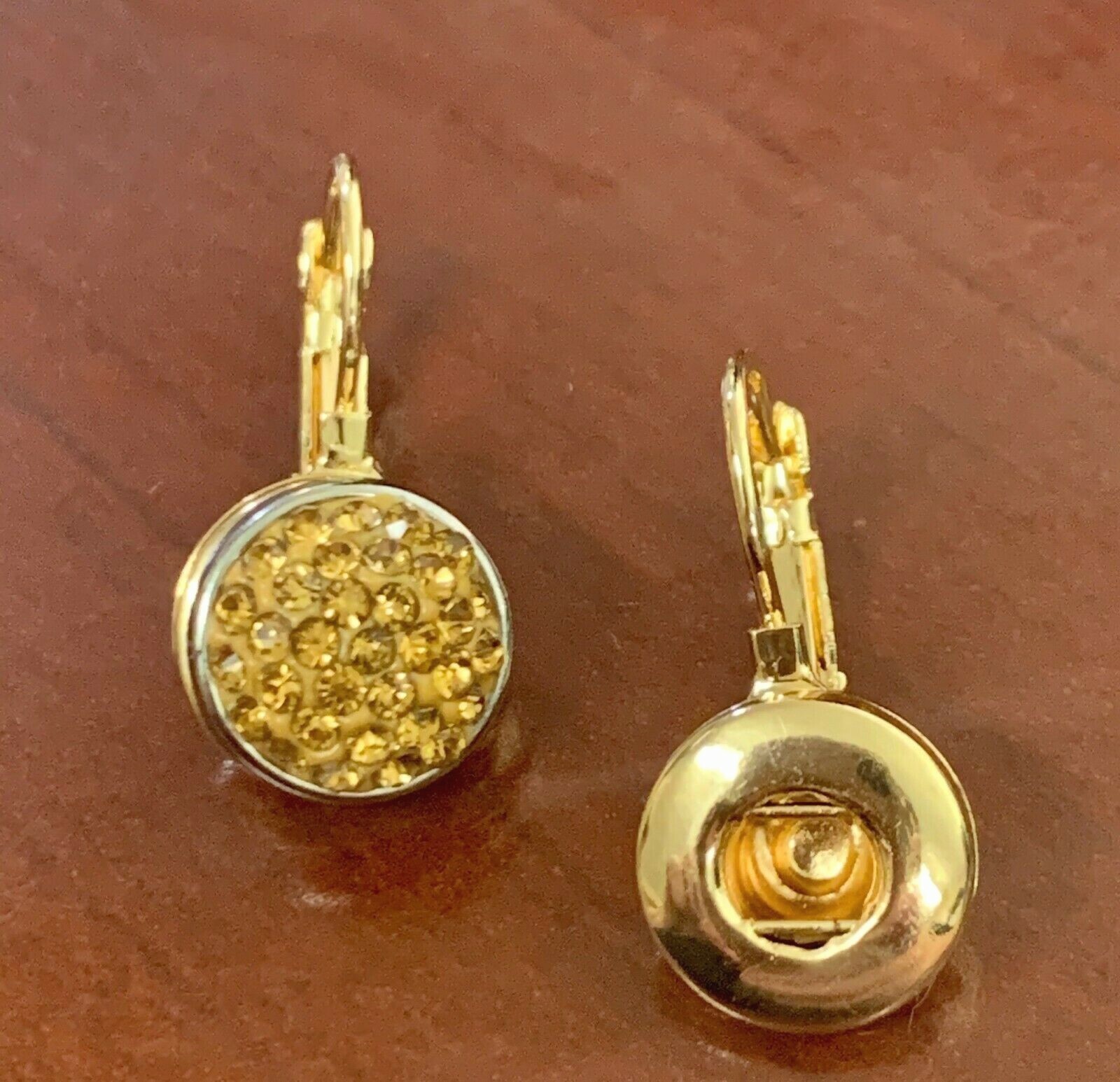 Mini Snap Jewelry Beige Champagne Rhinestone Stud fits 12mm Petite Ginger Charm