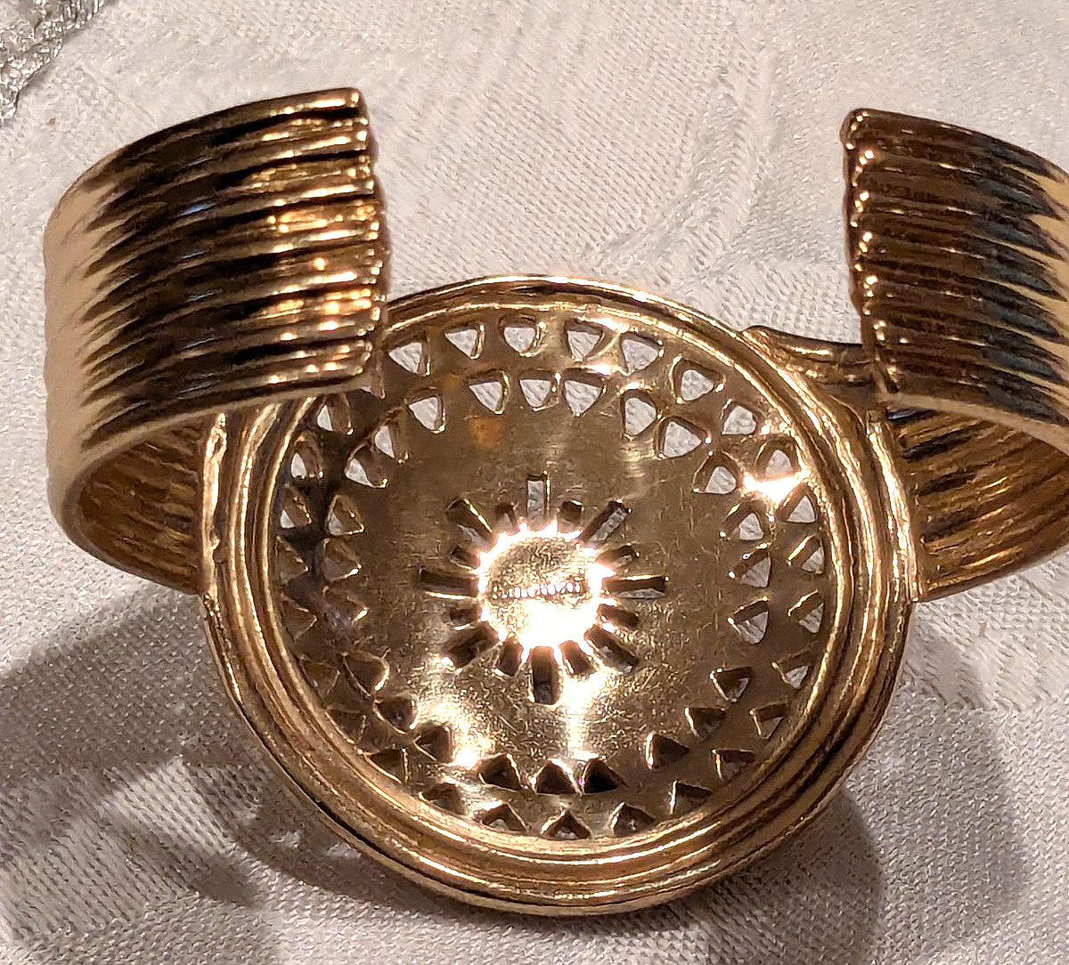 Amrapali Modernist Gold Tone Open Cuff Bracelet India
