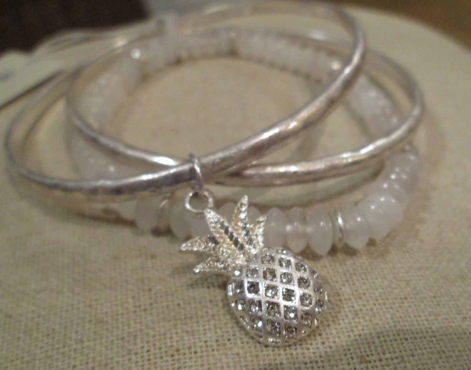 Tommy Bahama Precious Stone & Silver Island Essence Bracelet Set NWT $59