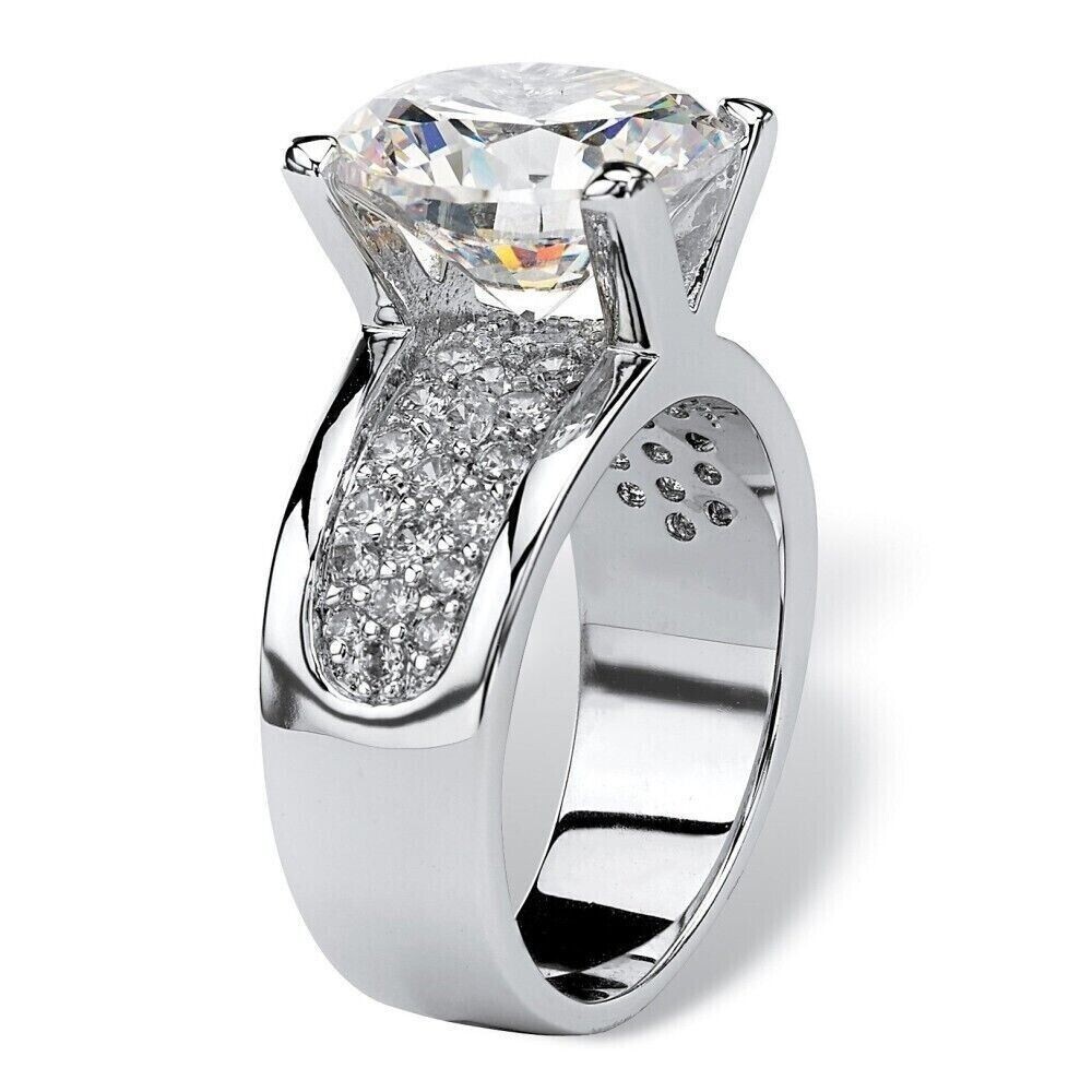 Stunning 2.50Ct Round Cut Simulated Diamond Wedding Ring 14K White Gold Plated