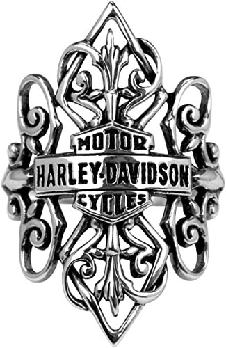 Harley-Davidson Women’s Sterling Silver Antique Filigree Ring 66 / HDR0219