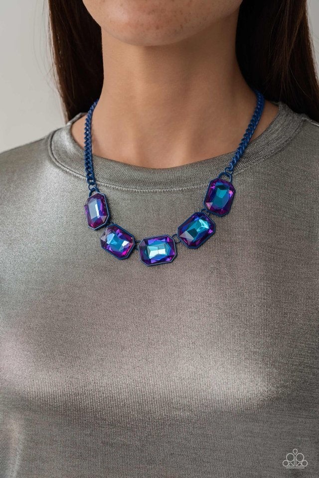Paparazzi EMERALD CITY COUTURE blue necklace