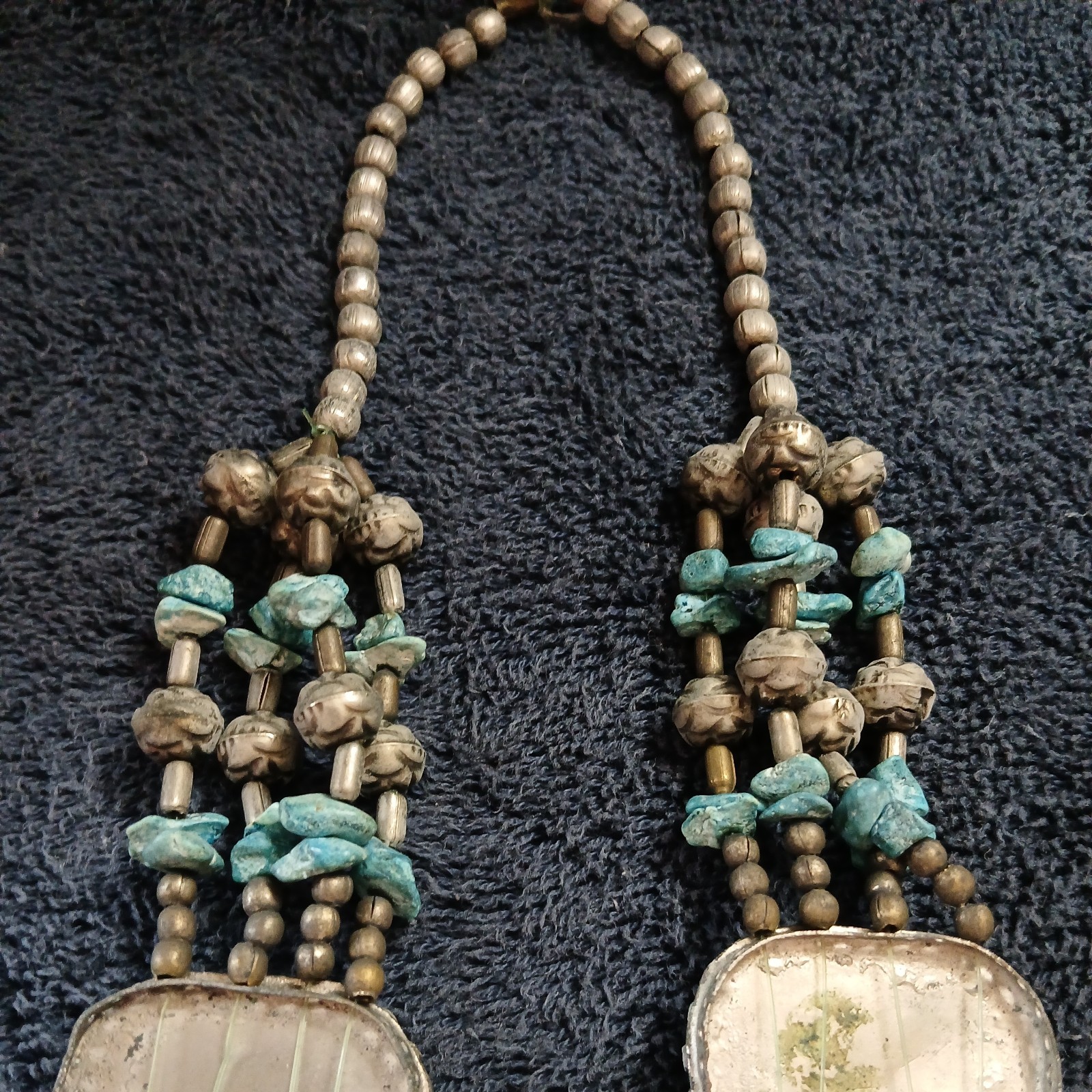 Vintage Tibetan Tribal Necklace Boho Turquoise Style Multi-Strand Statement
