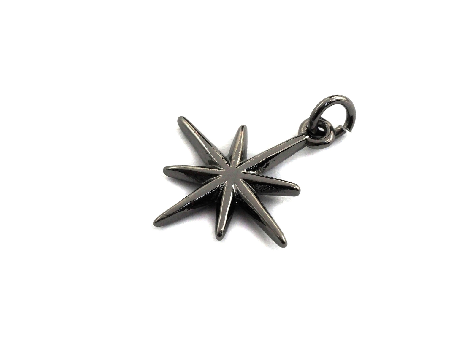 North Star Shaped Pendant/Charm, North Star Cubic Zirconia Pendant