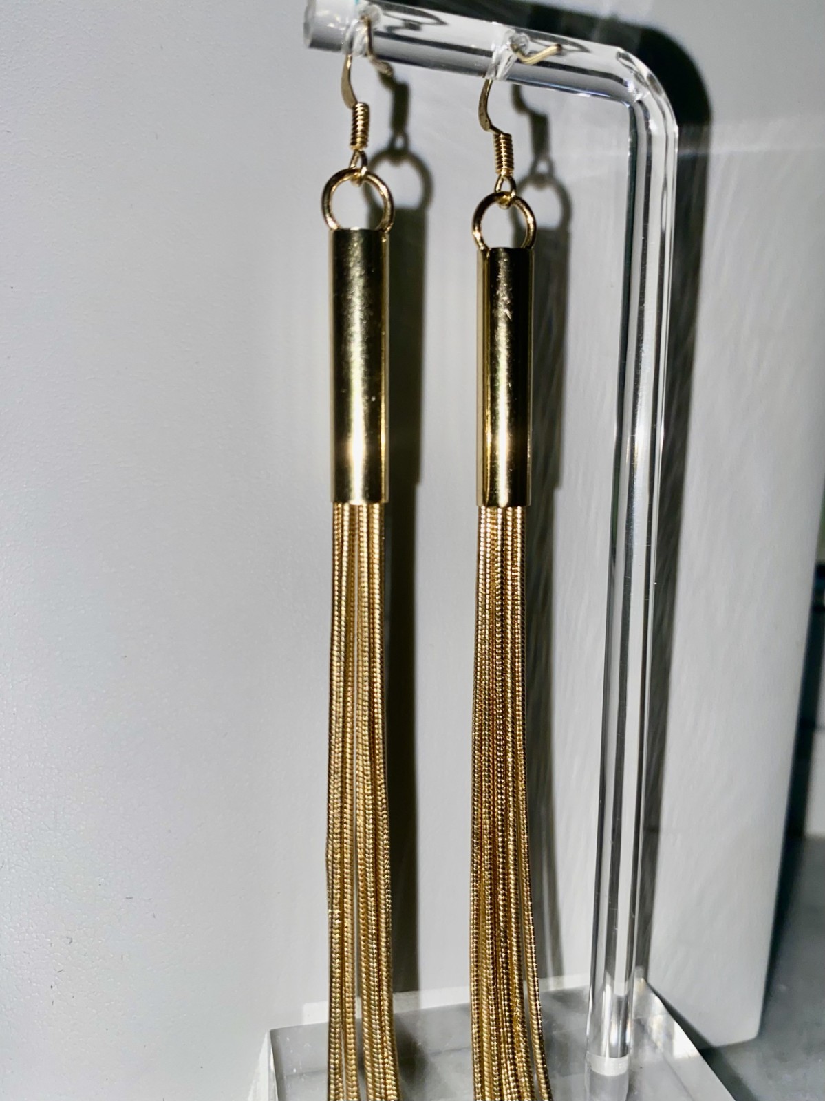 Gold Tone Tassle Earrings
