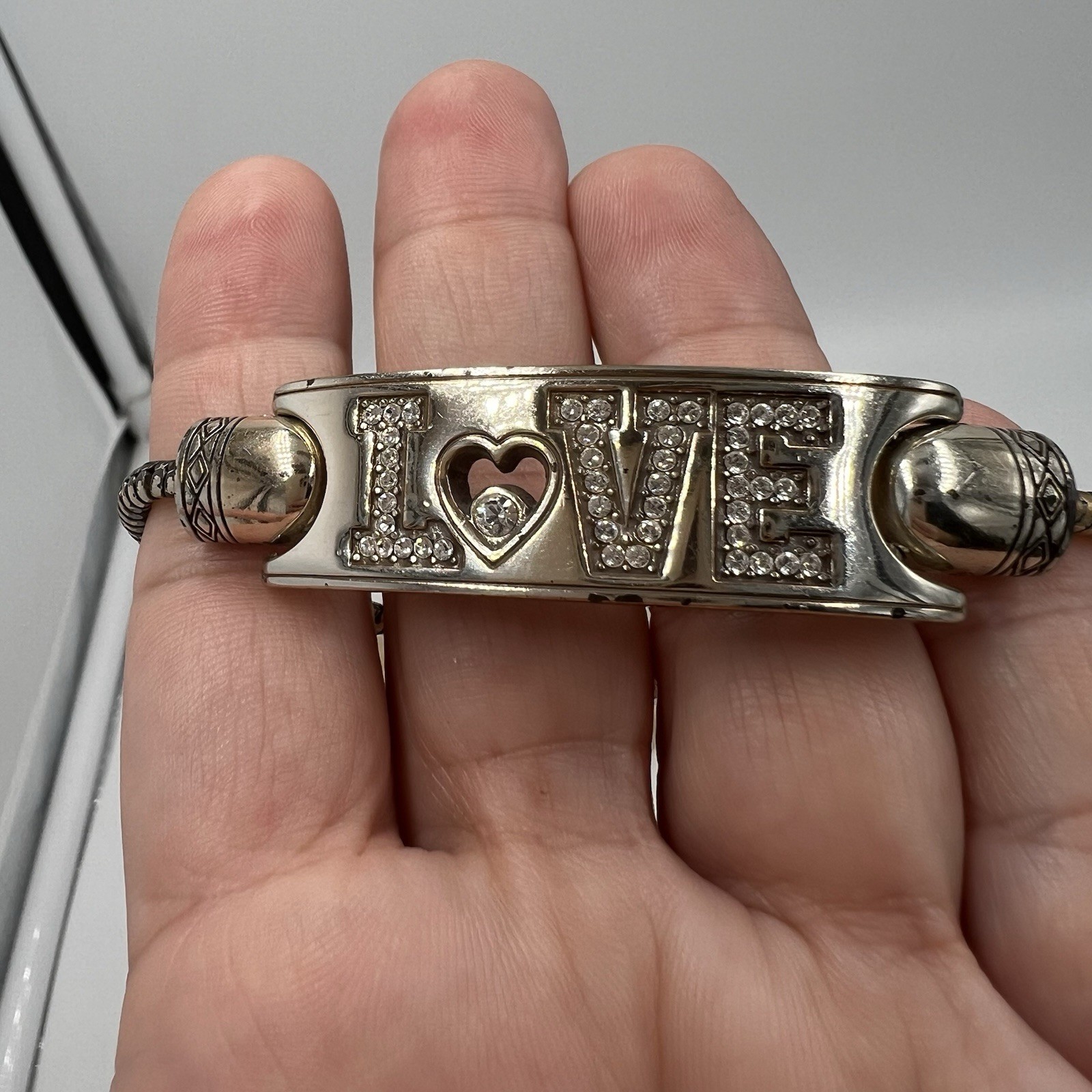 BRIGHTON All You Need is LOVE Charm Bracelet, With Charms And Extender 7-8 Inch