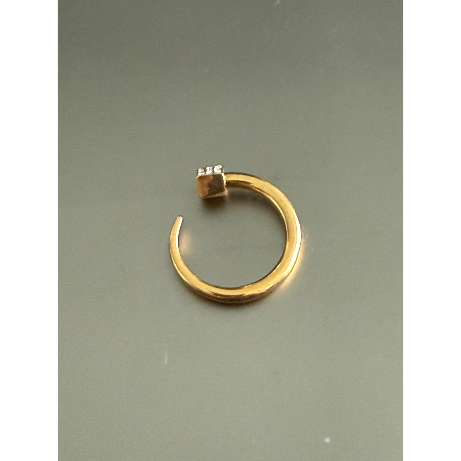 Zenzii Crystal studded nail ring size 6
