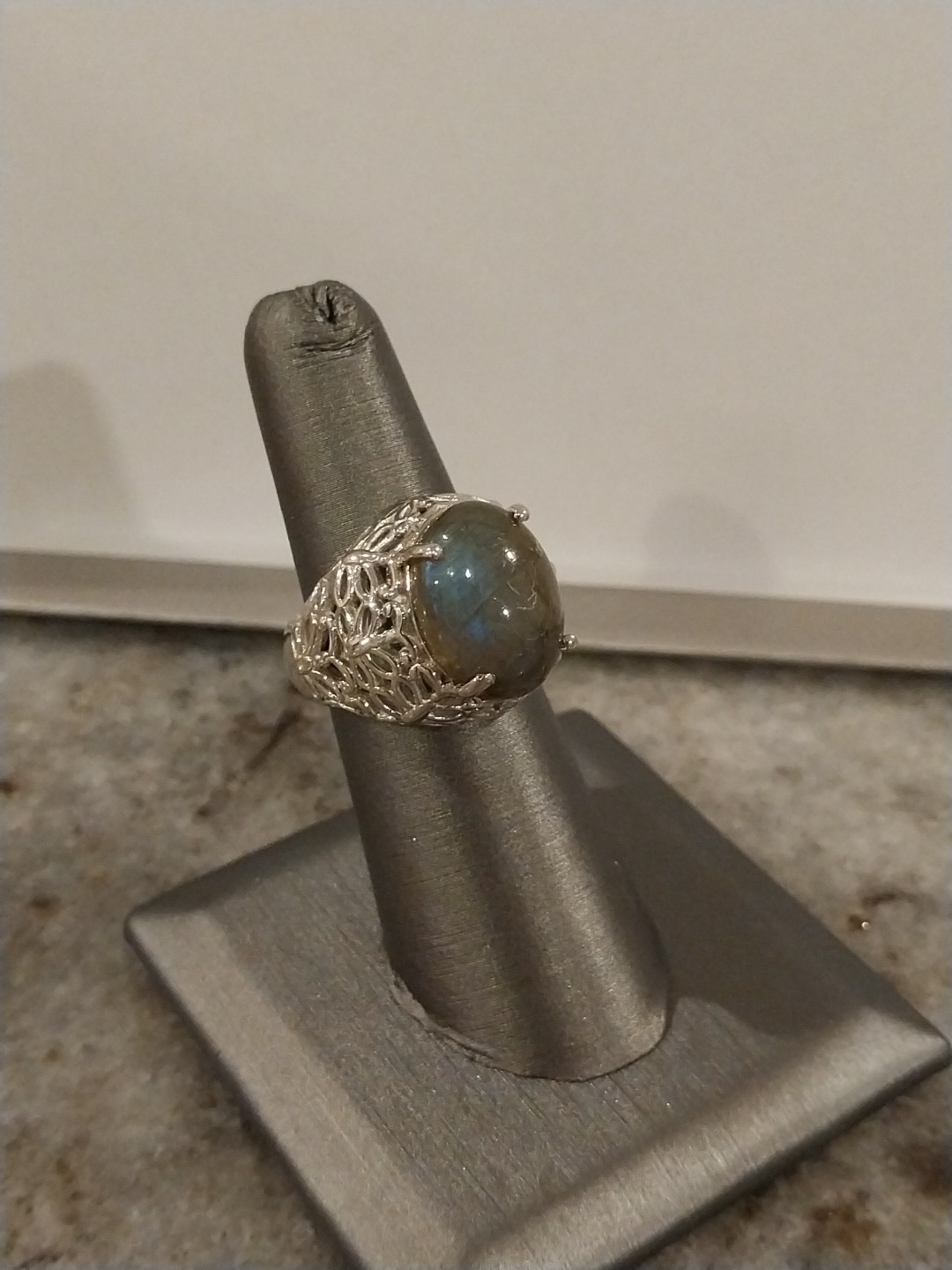 Karis Malagasy Labradorite Butterfly Ring in Platinum Bond (Size 6.0) 10.50 ctw