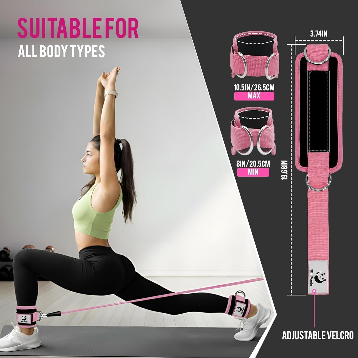 Ankle Strap for Cable Machine,Ankle Cuff for Kickbacks, Booty Hip Abductors,Glut