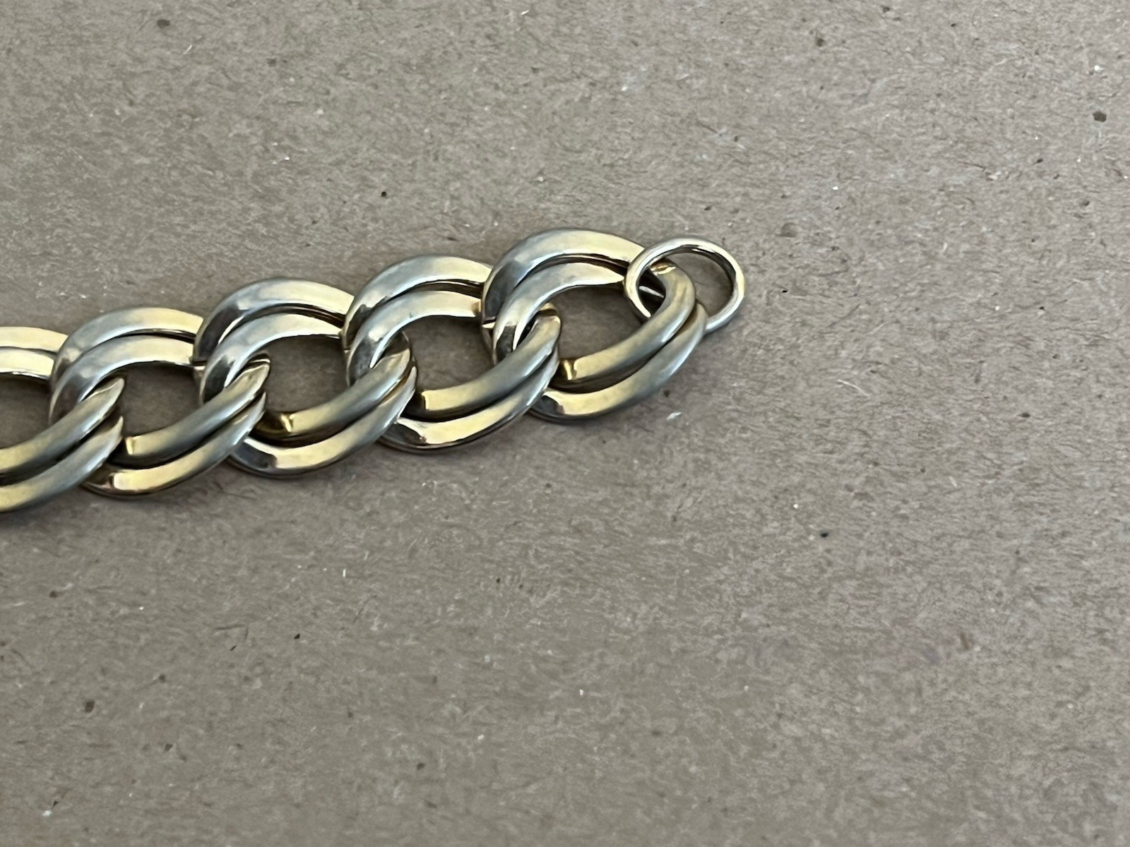 EP Erwin Pearl Metal Bracelet Gold-Toned Double Chain VTG Lobster Hook Brassy
