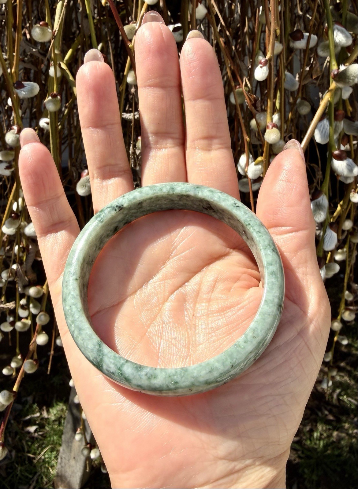 Wholesale Lot 3 Pcs Natural Burma Jade Bangle Crystal healing energy