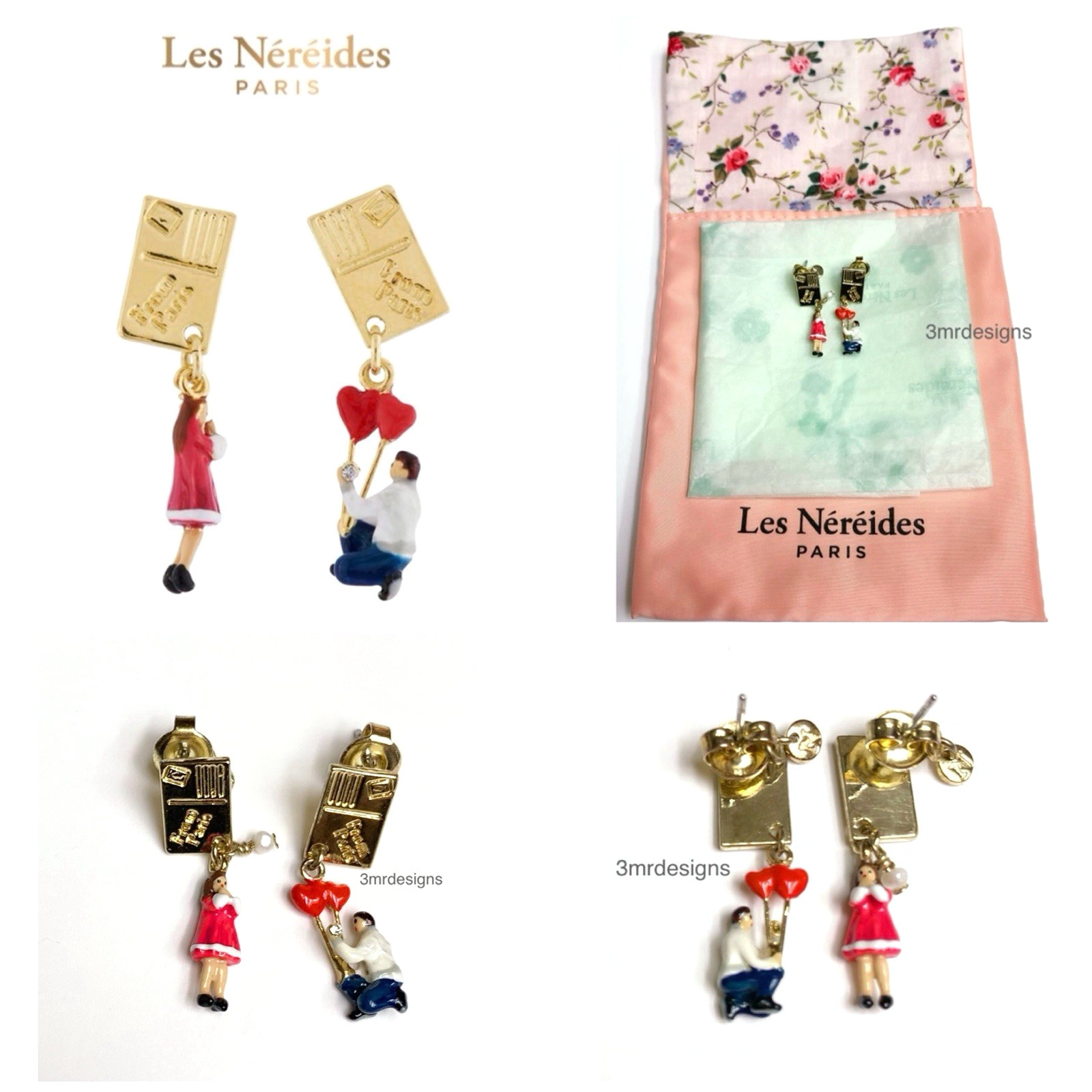 Les Nereides New FROM PARIS WITH❤️MARRY ME 14-K Gold Plated Brass Drop Earrings