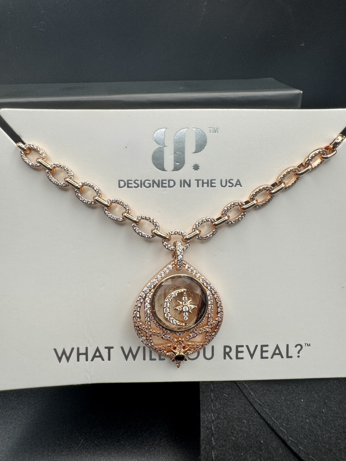 BOMB PARTY OBSIDIA RARE UNICORN NK61822 NECKLACE RUTILATED QUARTZ on Rose Gold