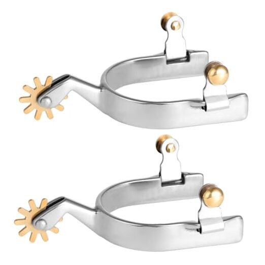 2 Pack Horse Spurs, Stainless Steel Horse Spurs for Men Women, Western Cowboy