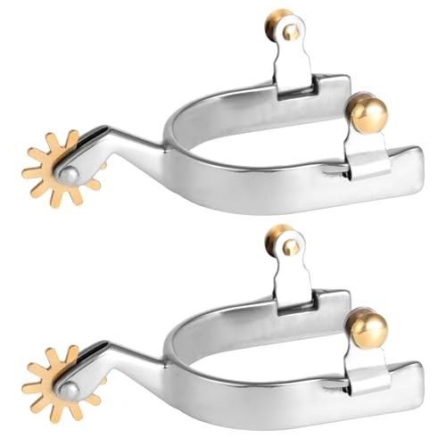 2 Pack Horse Spurs, Stainless Steel Horse Spurs for Men Women, Western Cowboy