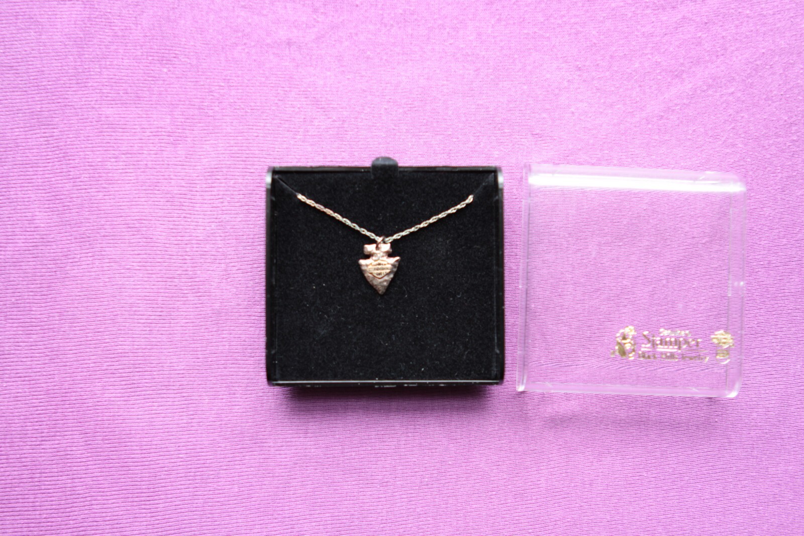Vtg Black Hill Sterling Silver Harley Davidson Arrow Pendant with Sterling Chain