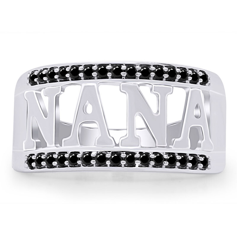 0.15 Ct Round Cut Simulated Diamond 18K White Gold Plated “NANA” Ladies Ring