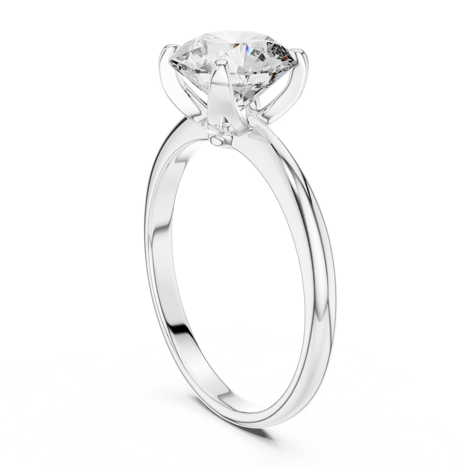 2.43CT Cushion Cut Lab Grown Diamond Ring 925 Silver Solitaire Gift For Her
