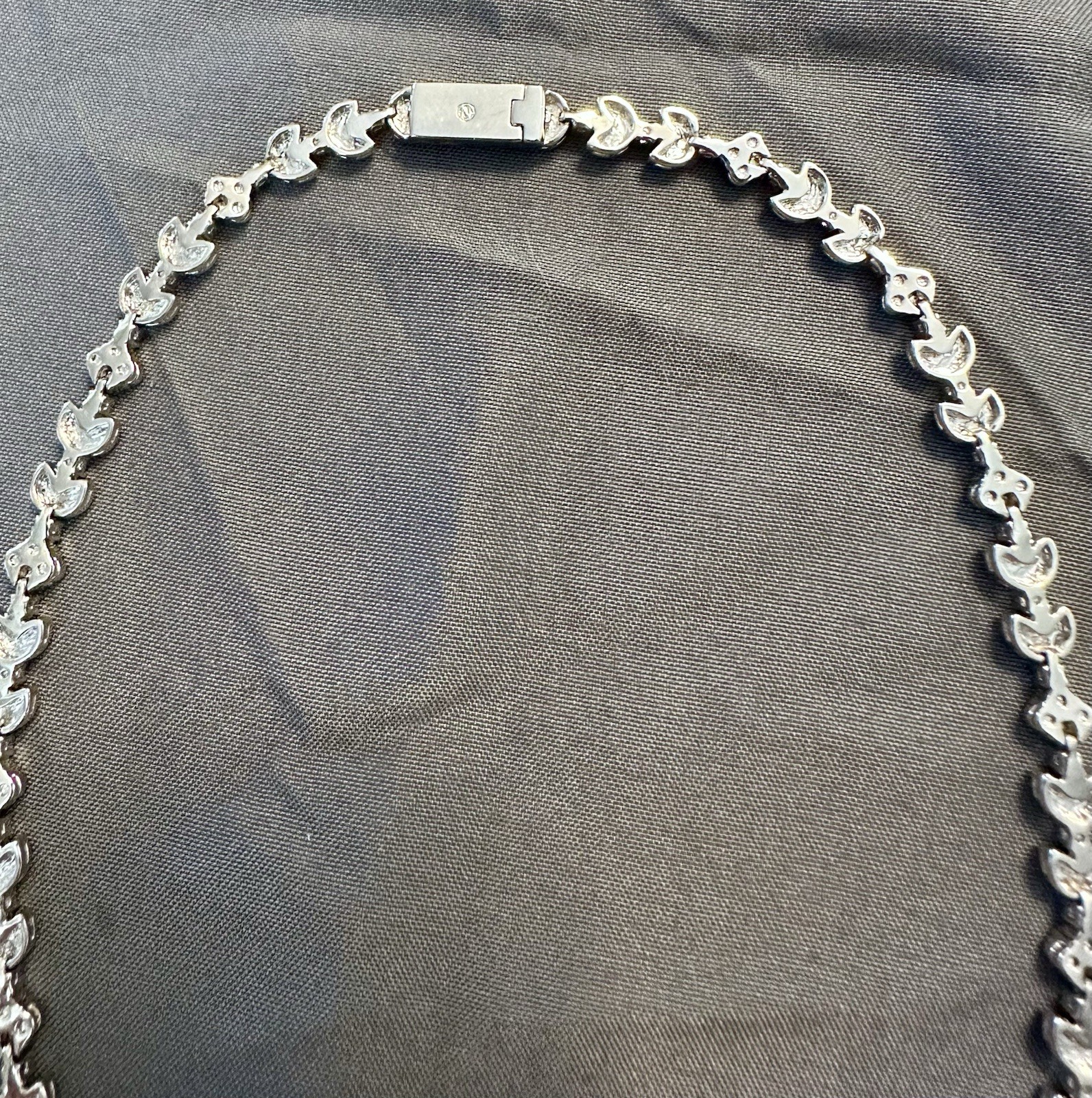 NADRI CZ PEAR DROP BRIDAL NECKLACE