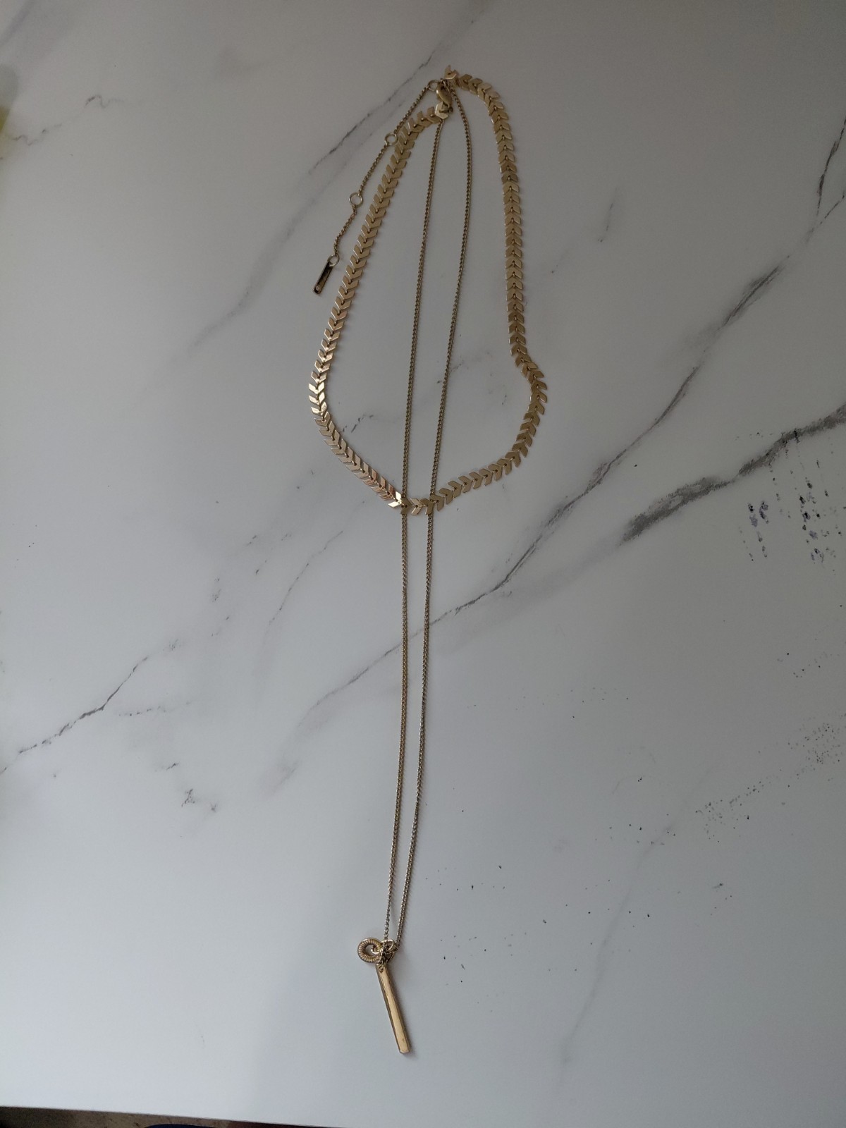 2 Nine West Gold Chains With pendant With 2 Adjustable locks For Different Sizes