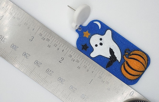 Halloween Ghost Bat Pumpkin Earrings – Cute Spooky Dangle Jewelry, Handmade Fall