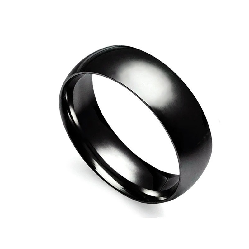 6MM Stainless Steel Gold Plated Men Women Wedding Ring Band Size 6-13