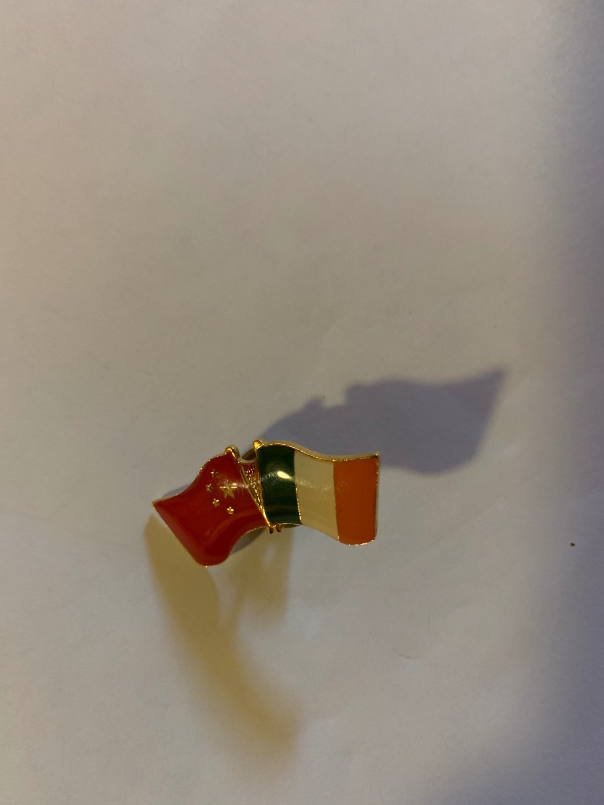 China And Italy Flag Joined. European and Chinese Pride Lapel Hat Pin