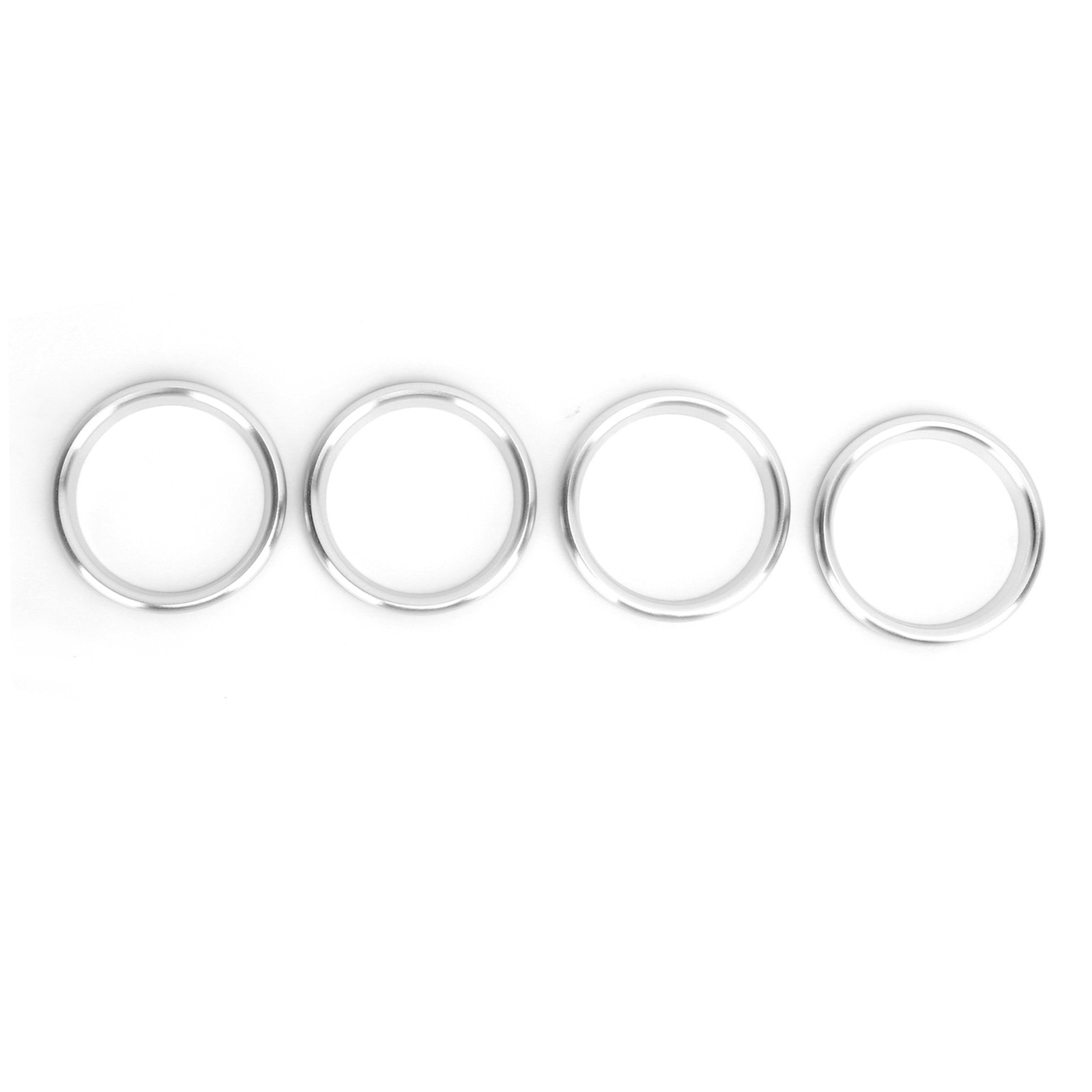 4pcs Silver Aluminum Alloy Air Outlet Ring For 2014-2019 TFTB