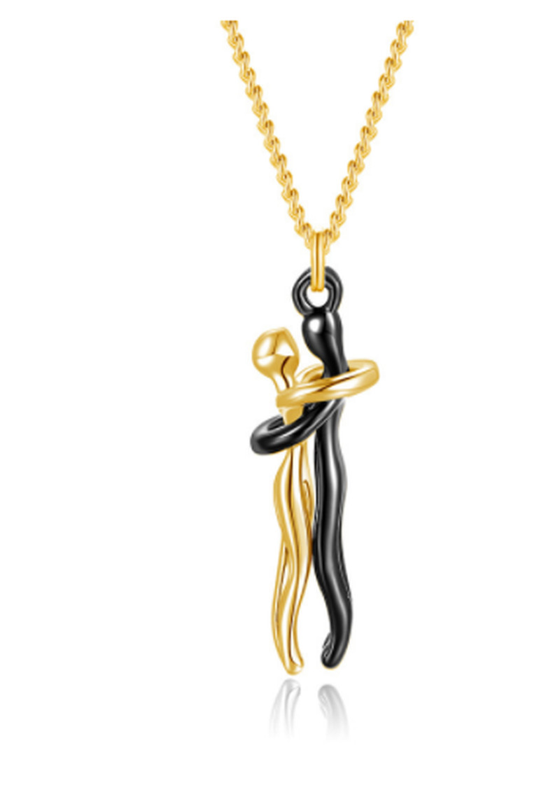 Love Hug Necklace Unisex Men Women Couple Jewelry Simple Temperament Clavicle Ch