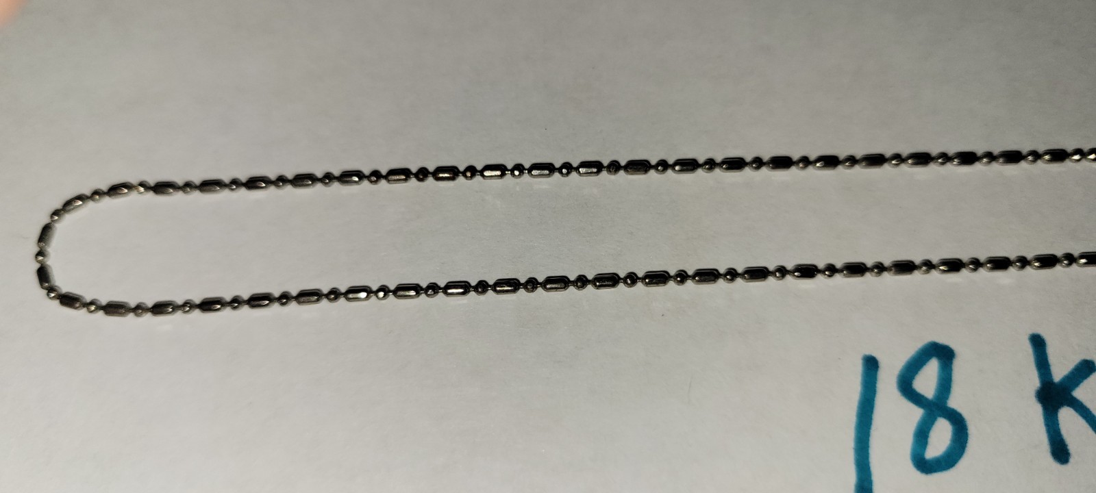 2 Necklaces 1 is 1/20 12K Gold Filled GF Chain 18″ & Other Is 18″ 18 KGP