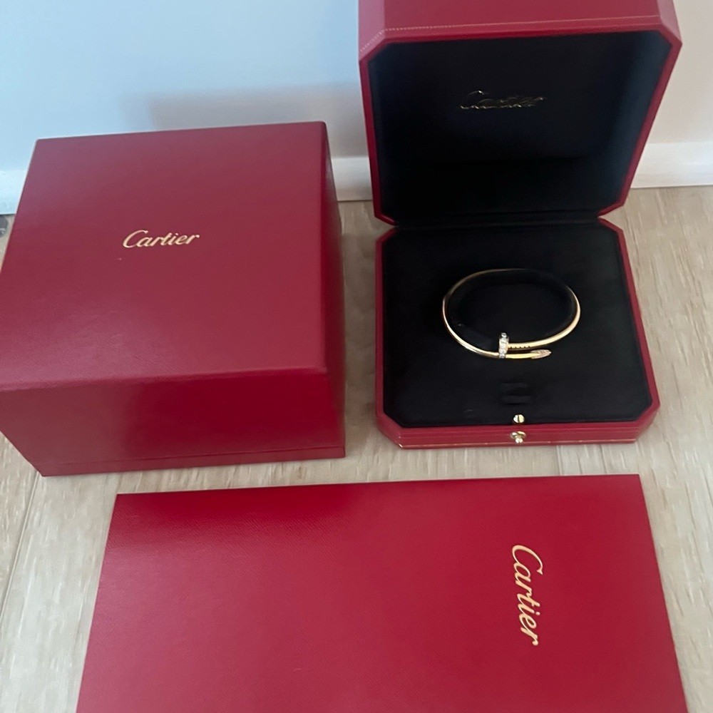Cartier Juste Un Clou pink gold with diamonds bracelet