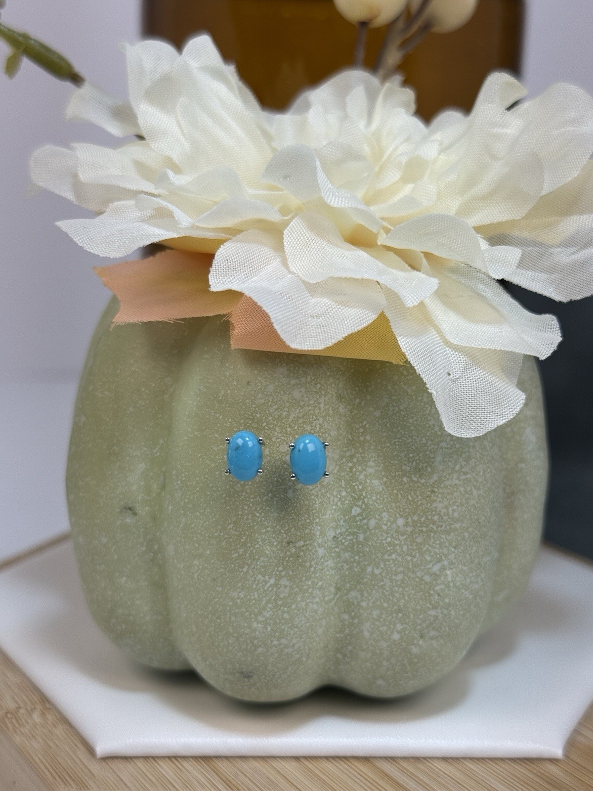 Amazonite Stud Earrings 7.1/5.7MM