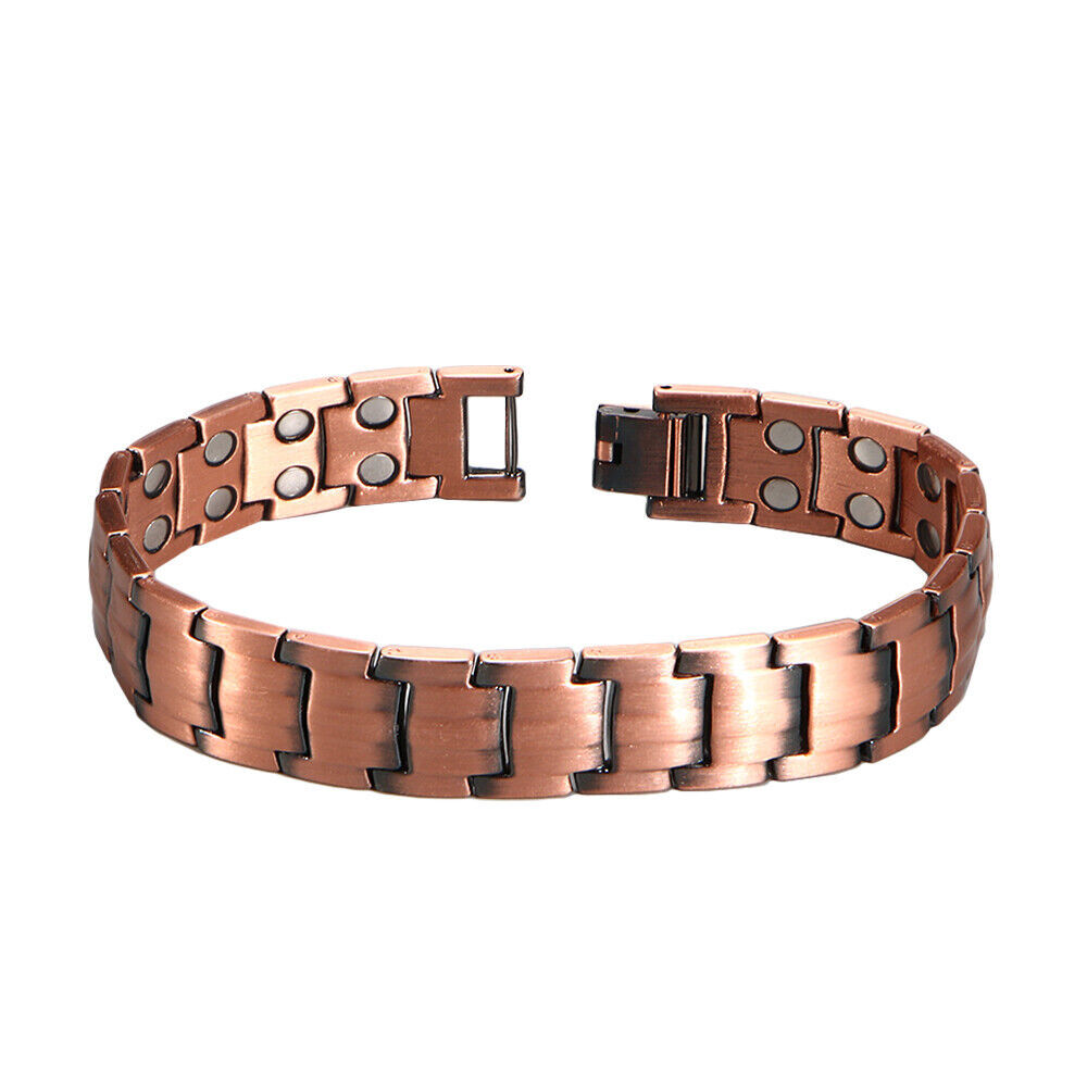 Men’s Copper Magnetic Bracelet Solid Copper Bangle Adjustable Jewelry Gifts