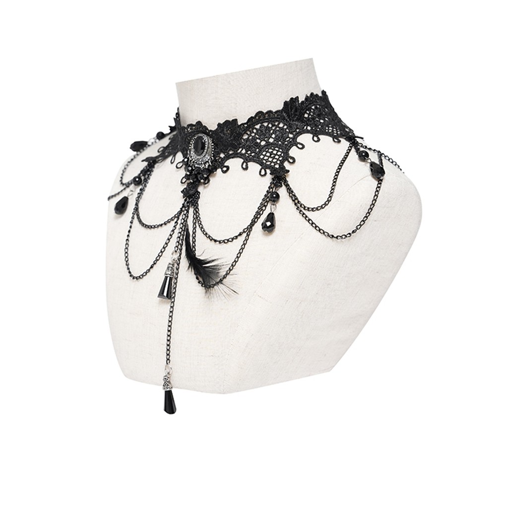 Punk Vintage Lace False Collar Women Accessories Gothic Jewelry Lace Necklaces