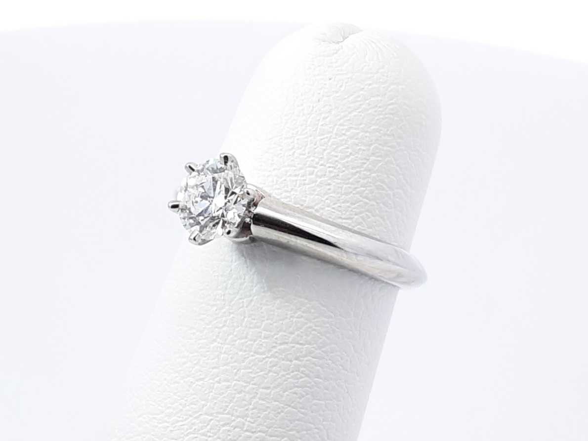 Tiffany & Co 0.48 Ct Diamond & Platinum Solitaire Ring 3.9g Sz 3.75 Fw0226ozxzdu