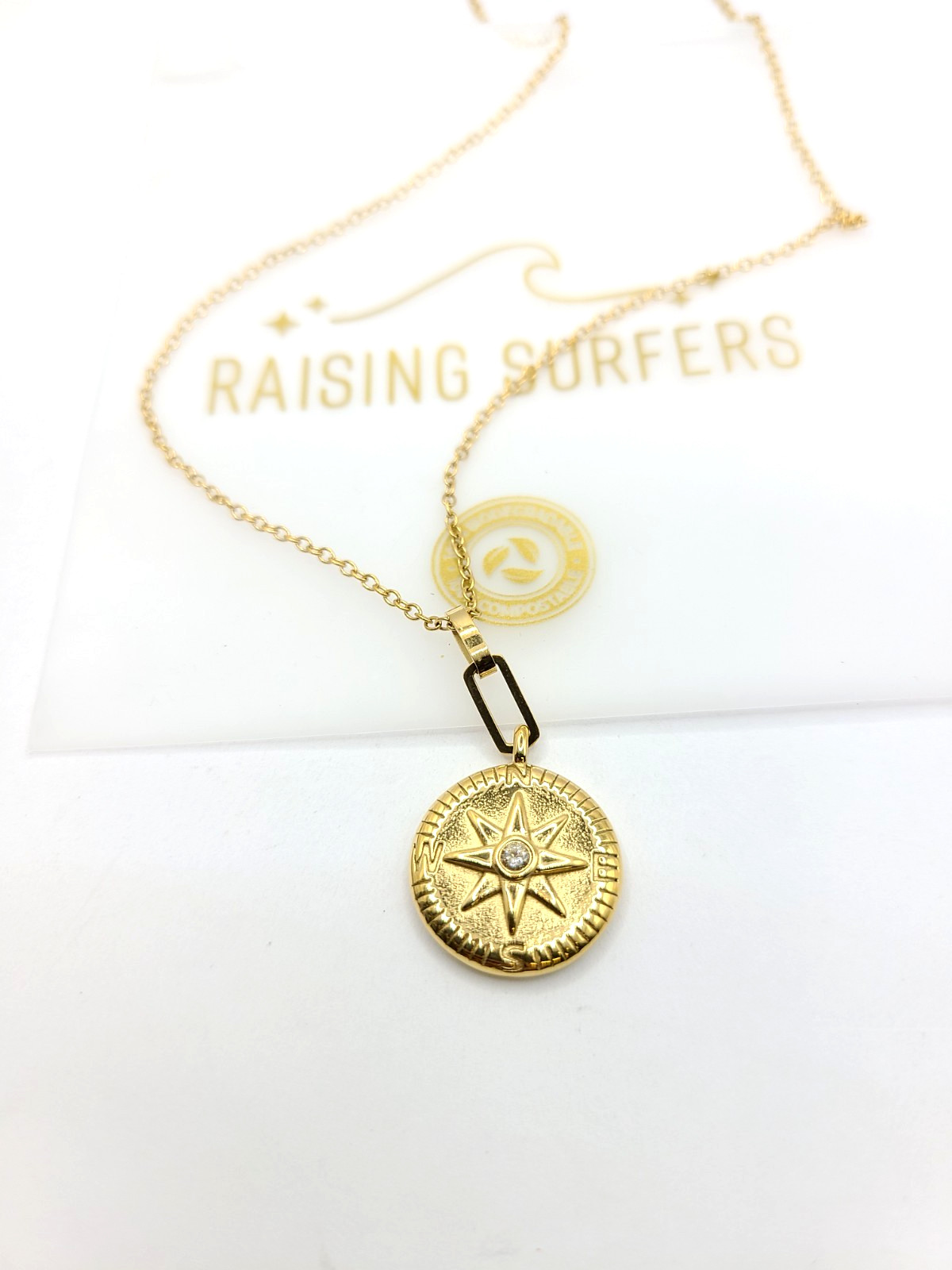 Raising Surfers The North Star Edit Gold-plated 18″ Necklace