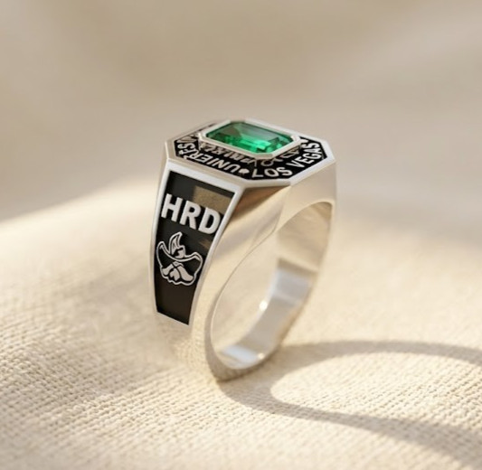 High school Traditional Class Ring 925 Silver Custom Graduation Gift For Friend