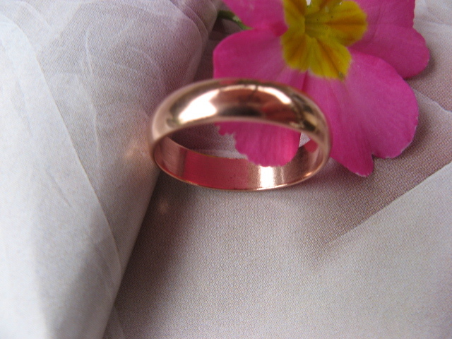 Solid Copper Band Ring CR39T – Sizes 4 thru 13 – 4.8mm wide – 3/16″ inch wide.
