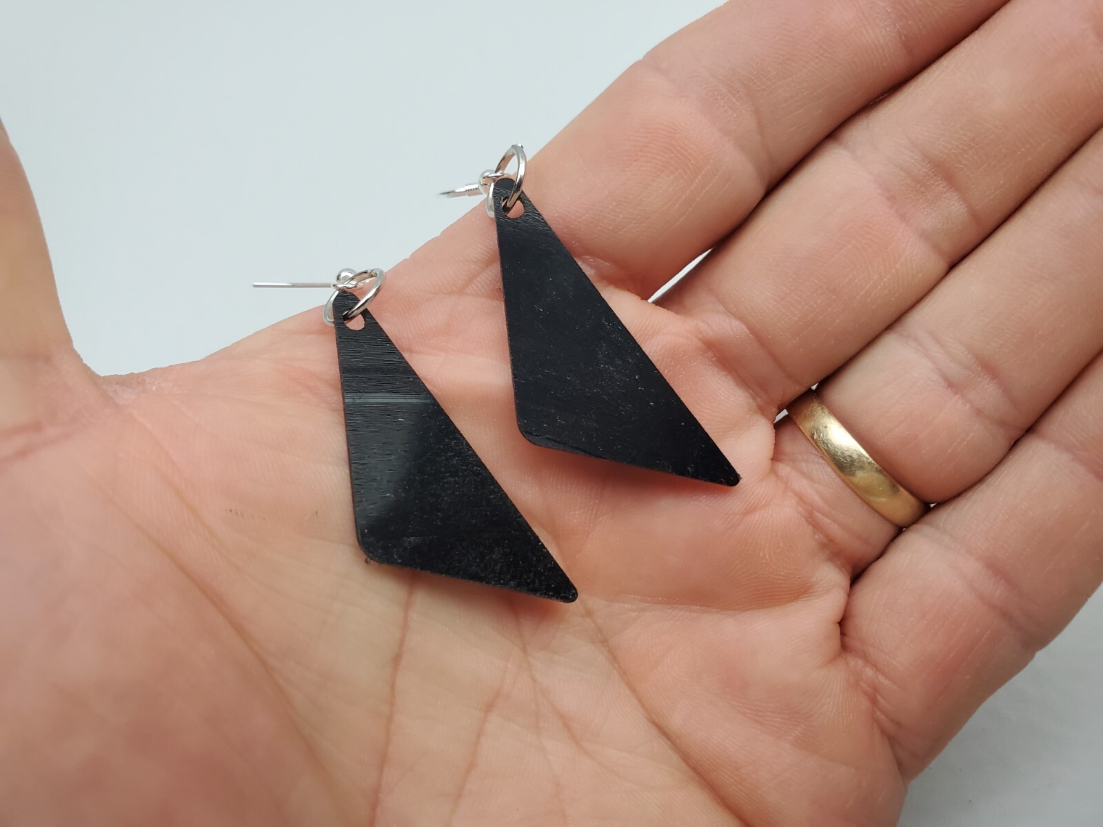 Repurposed Earrings Retro Upcycled Vinyl Record Album Geometric Shape 80s 90s