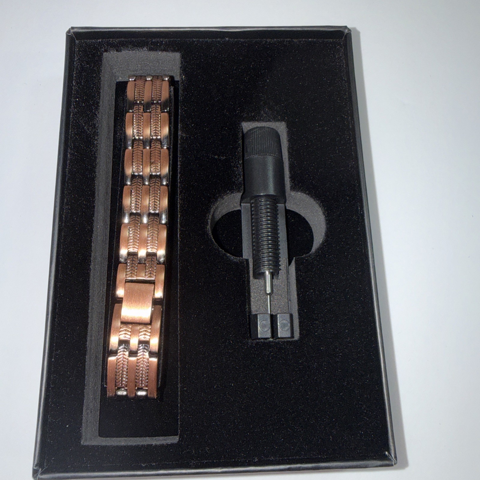 Copper Magnetic Bracelet With Fold Over Clasp