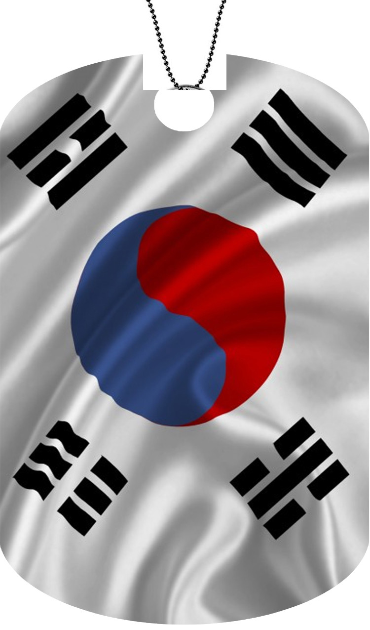 SOUTH KOREA flag Adult Dog Tag Chain Necklace WAVE Version