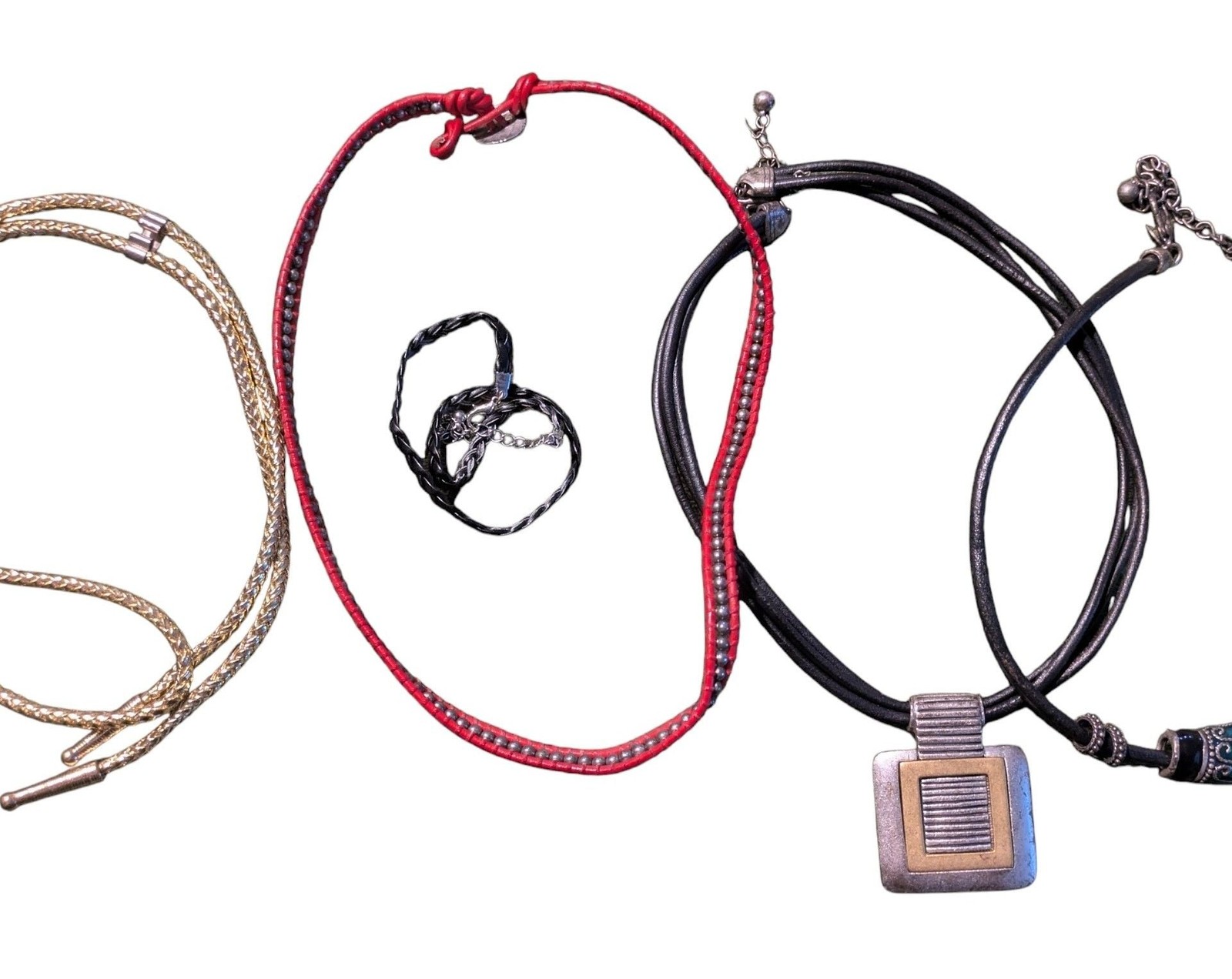 Boho Style Layered and Braided Cord Necklace Collection