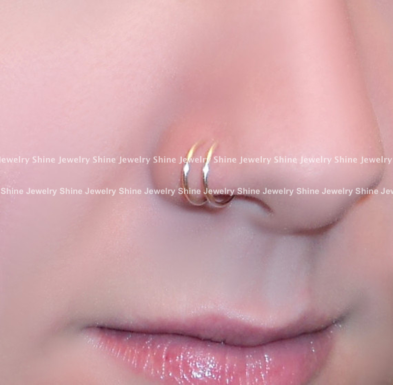 Titanium Seamless Segment Hinged Hoop Clicker Septum Lip Ear Nose Ring Piercing