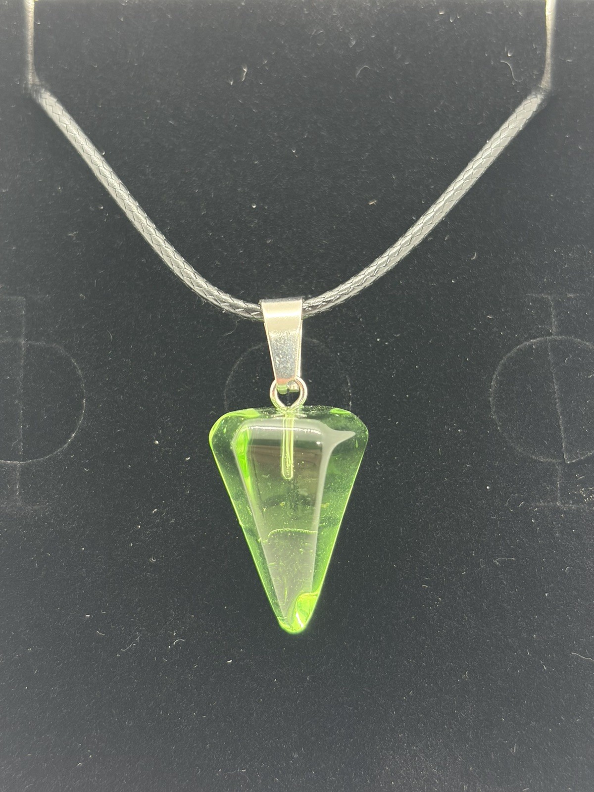 Hexagonal Cone Pendant Neckace.