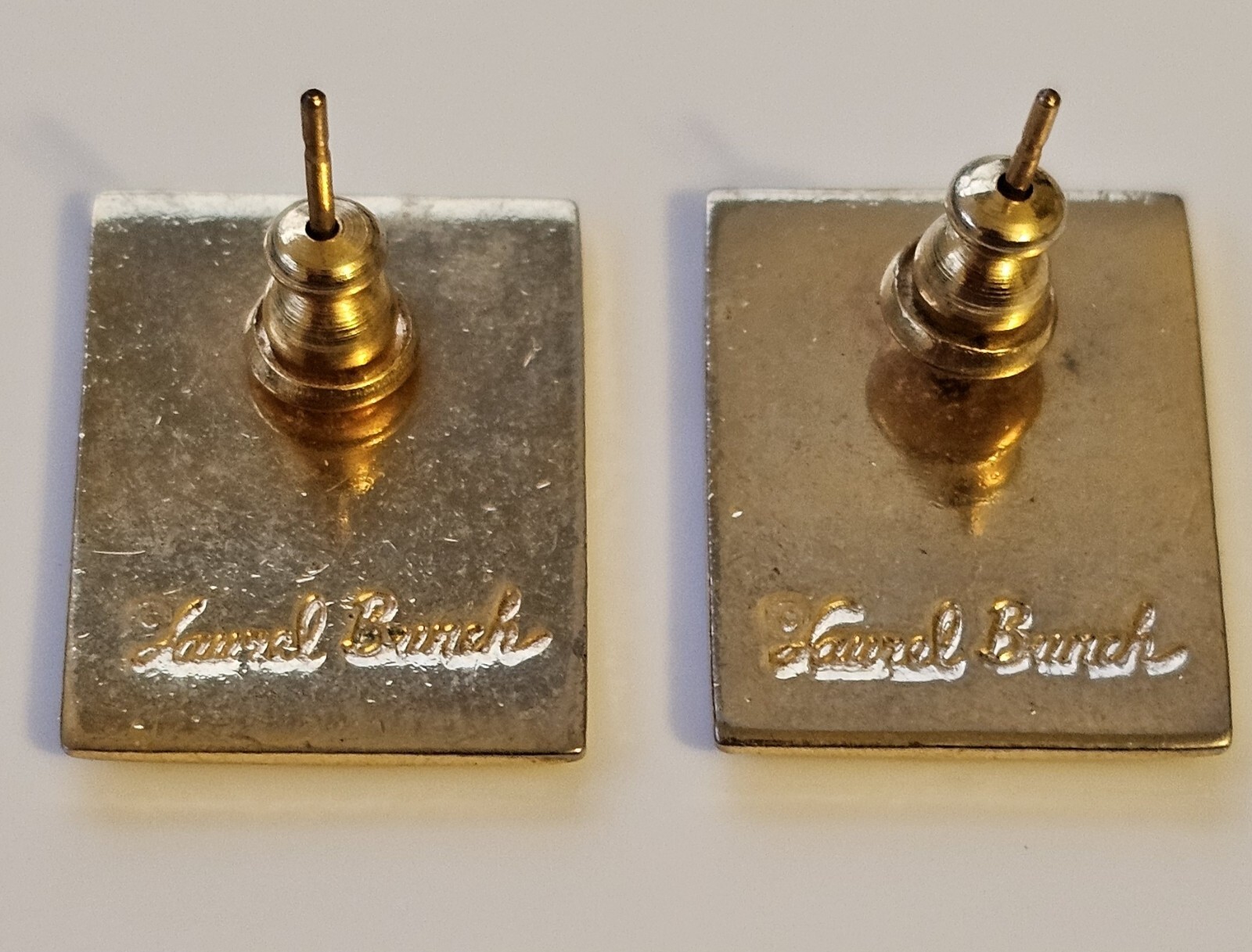Laurel Burch gold tone flower Post Style Earrings