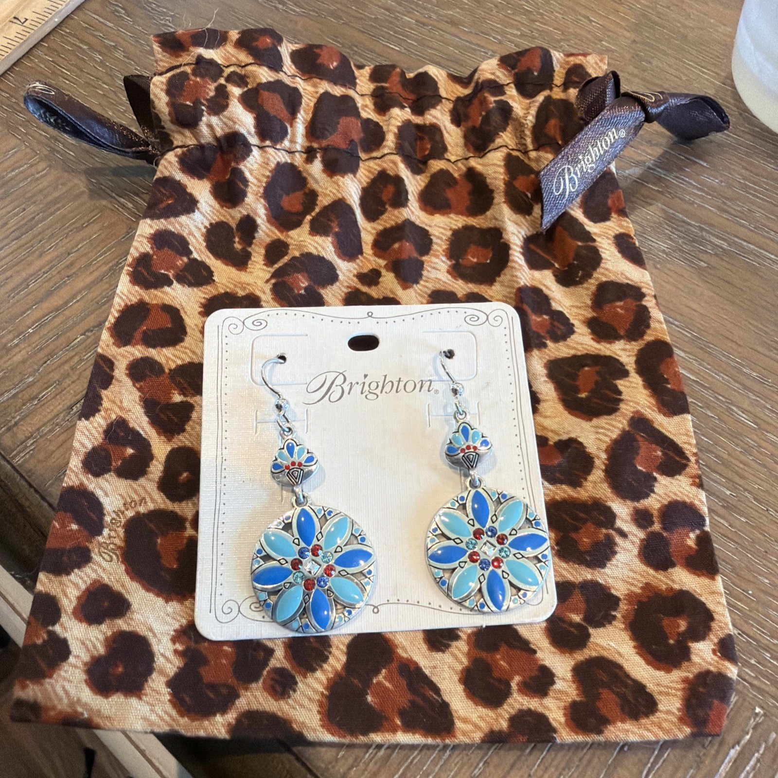 Brighton NWT Africa Stories French Wire Earrings W/Pouch Retailed $52 *RETIRED*