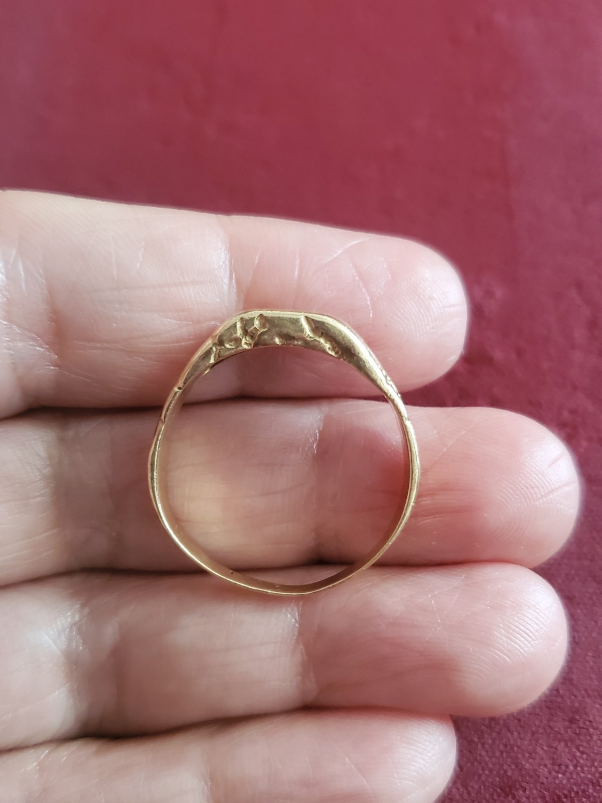 10k Yellow gold diamond men ring Vintage