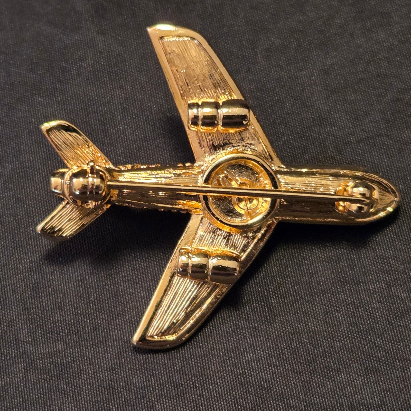 NIB Swarovski Crystal “Bridging The Pacific” Signed Airplane Pin Commemorative
